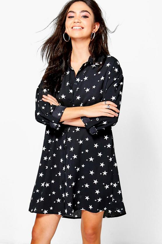 Jemima Star Print Shirt Dress